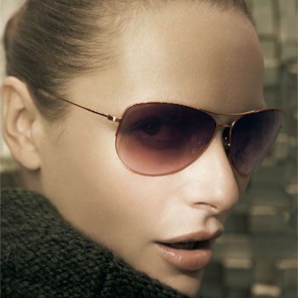 Oliver Peoples Unisex Authentic Gold Stummer Sunglasses with purple lens w/case - Picture 1 of 8